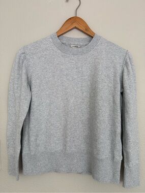 L.L. Bean Cotton Cashmere Heather Gray Crewneck Sweater in XS